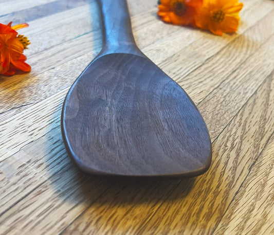 Flat-edge Walnut Cooking Spoon