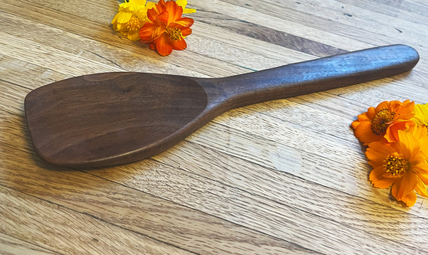 Flat-edge Walnut Cooking Spoon