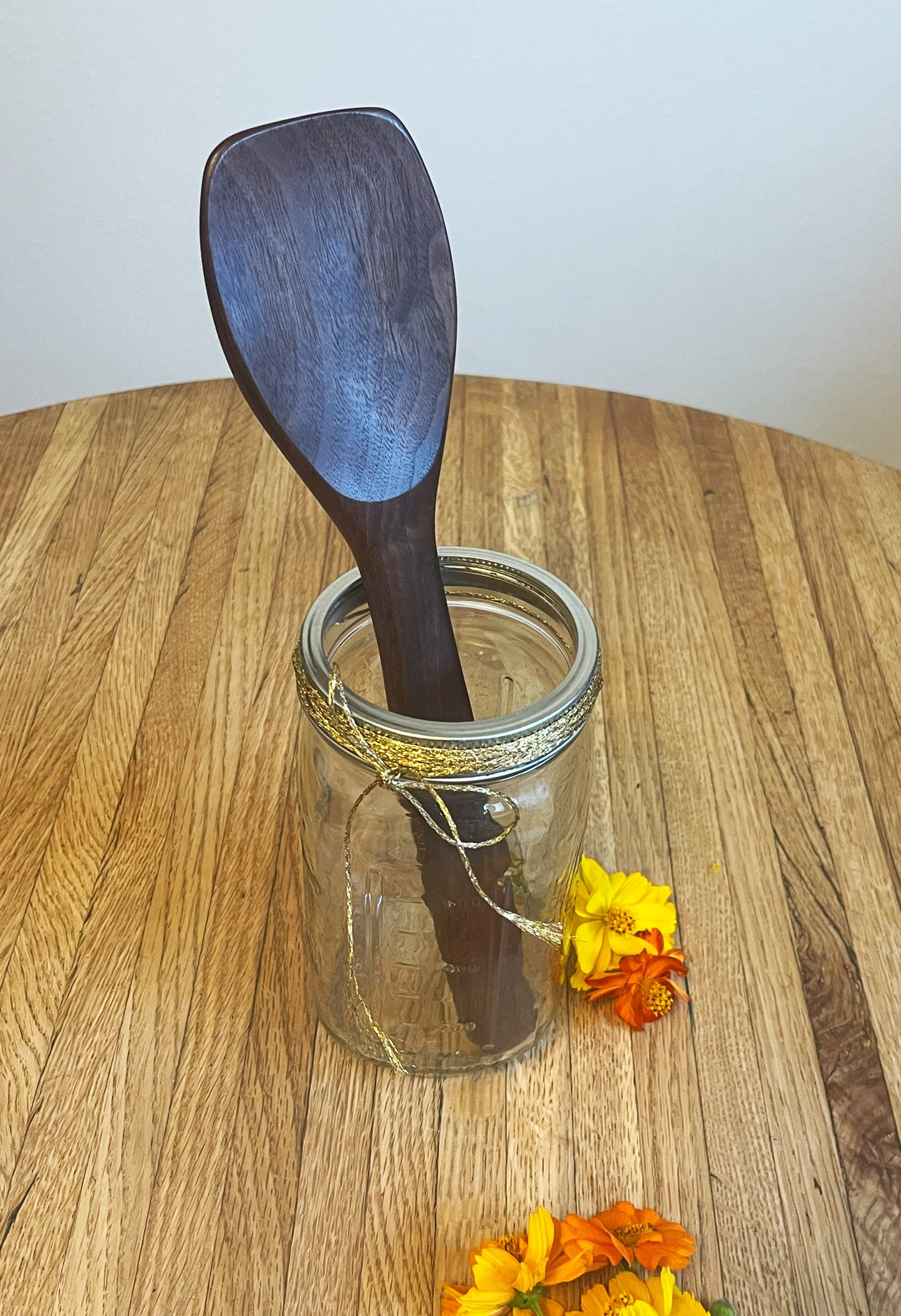 Flat-edge Walnut Cooking Spoon