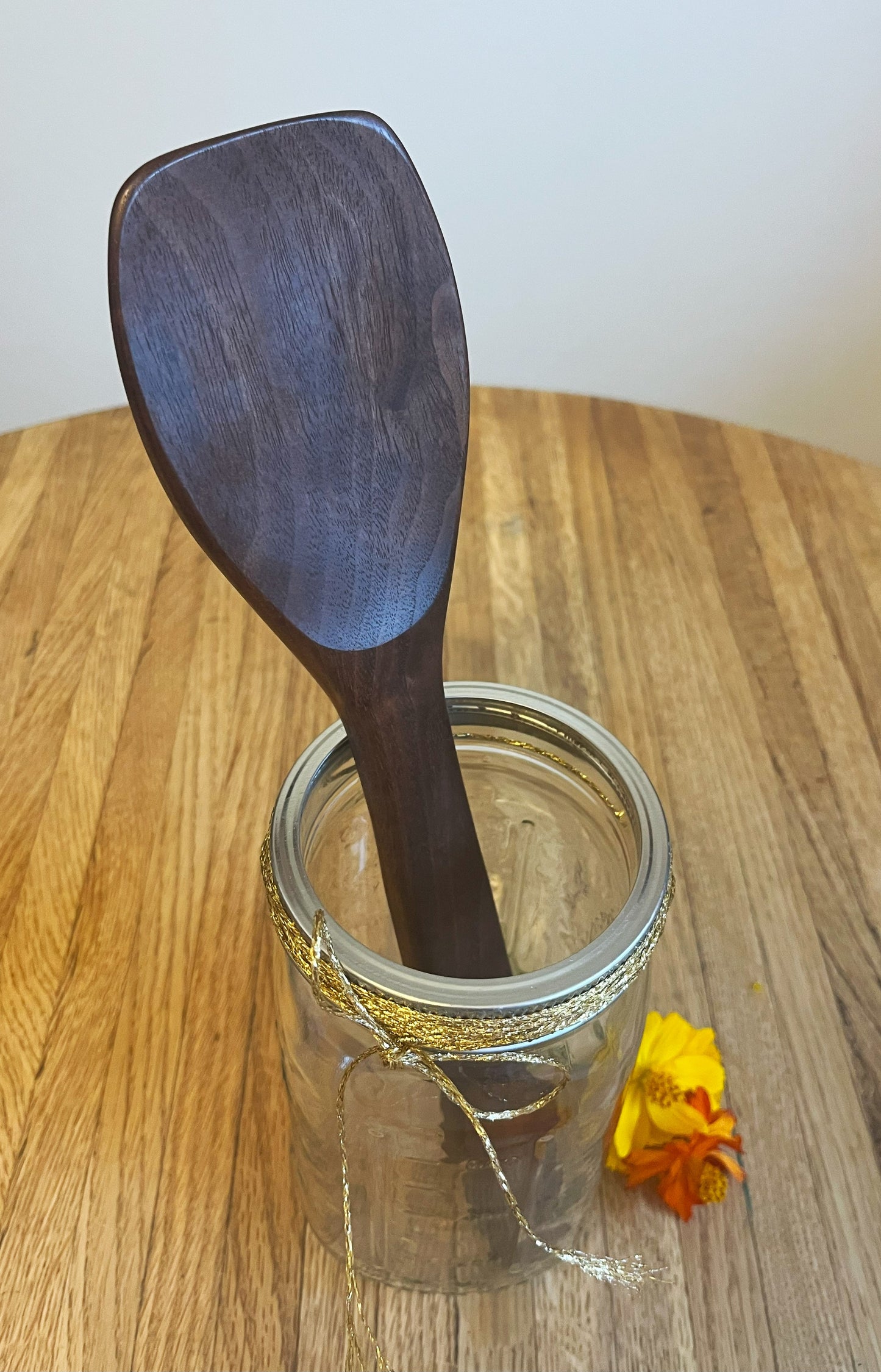 Flat-edge Walnut Cooking Spoon