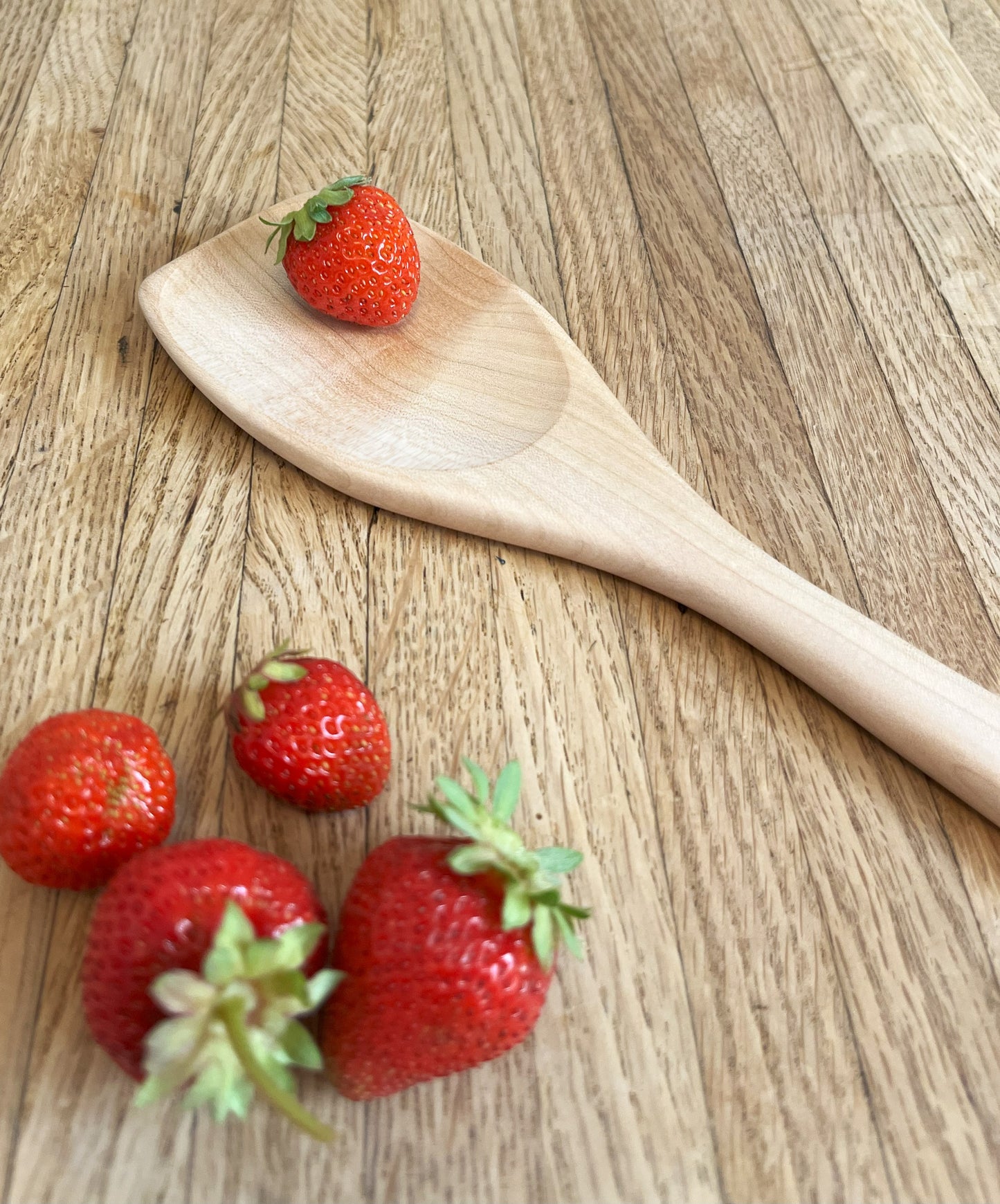 Flat-edge Maple Cooking Spoon