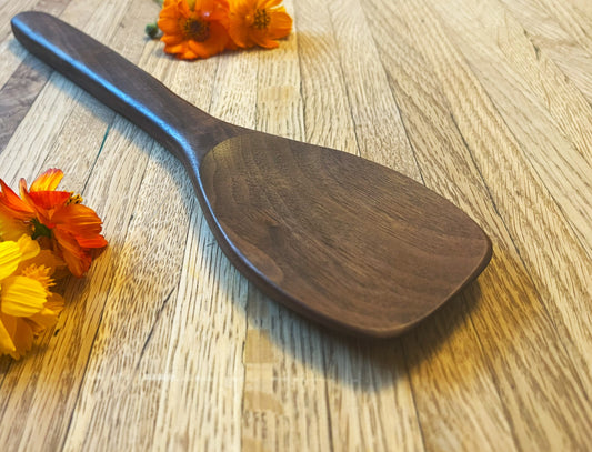 Flat-edge Walnut Cooking Spoon